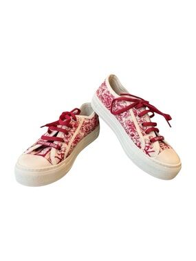 Christian Dior Floral Toile De Jouy Red & White Chinese New Year Sneakers